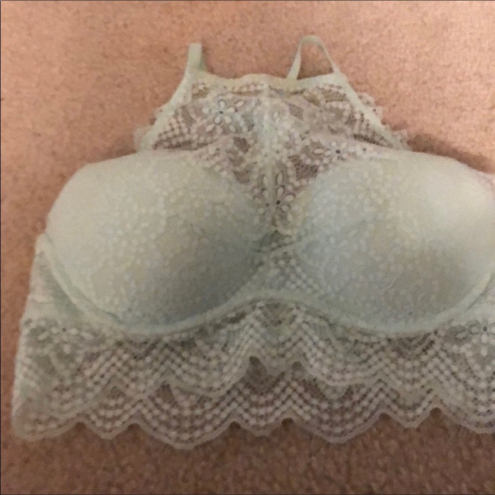 Victoria secret pink lace bralette size med /mint